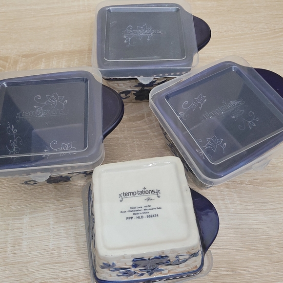 Temptations by Tara Kitchen Set Of 4 Temptations By Tara Cobalt